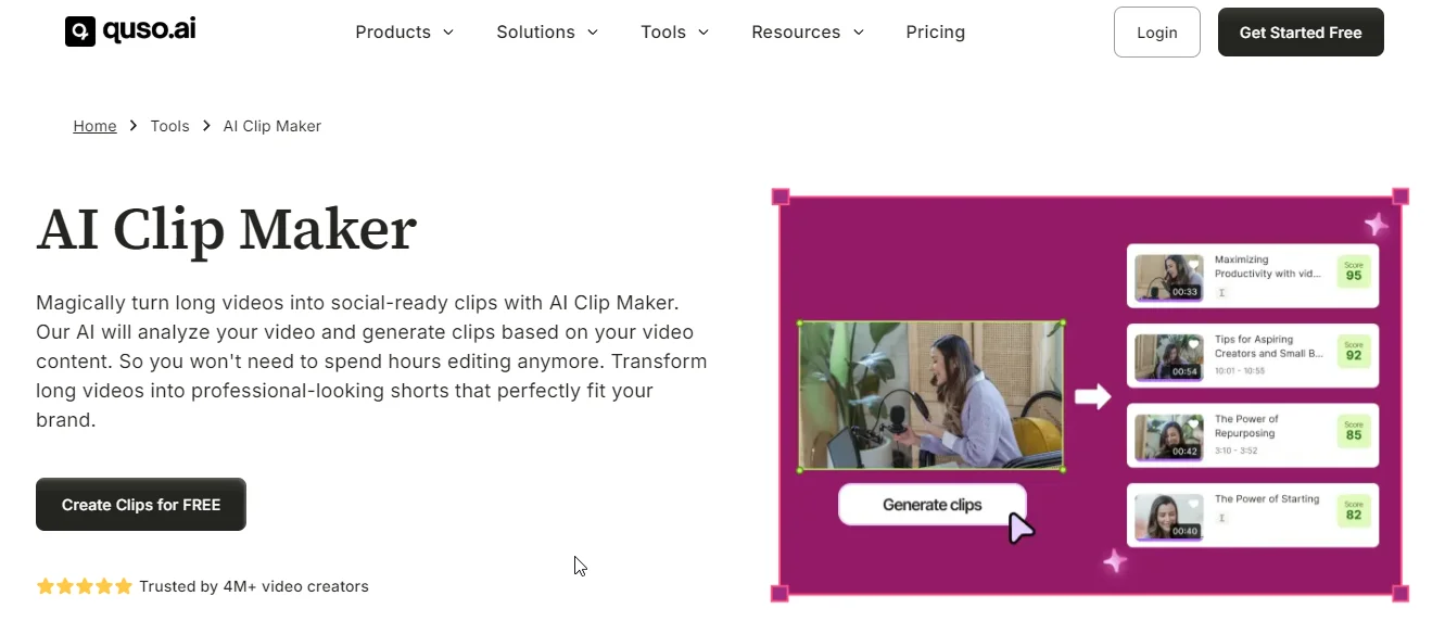 quso.ai homepage